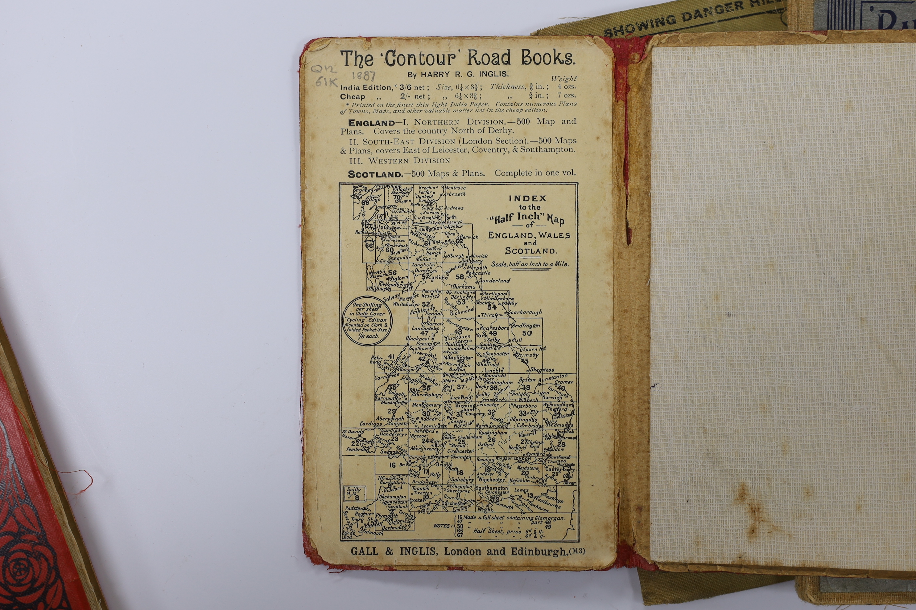 Seven 19th and 20th century folding maps of Sussex; a Pocket County Map series, pub. Chapman and Hall, a Cruchley’s County Map, a Gall & Inglis County Map, a Letts Son & Co. map, a Bacon’s County Map, a Bartholomew’s map